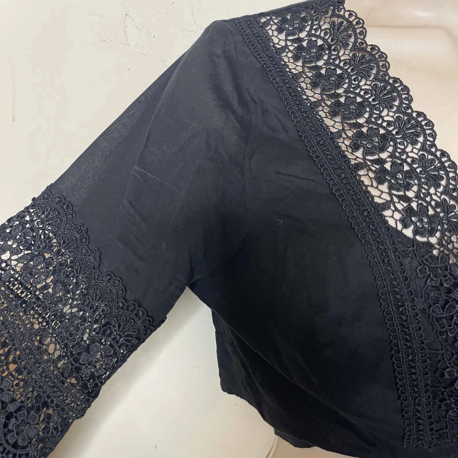 CHARO RUIZ IBIZA Vania Blouse and Fleur Mini Skirt Set in Black Sz S - Image 8