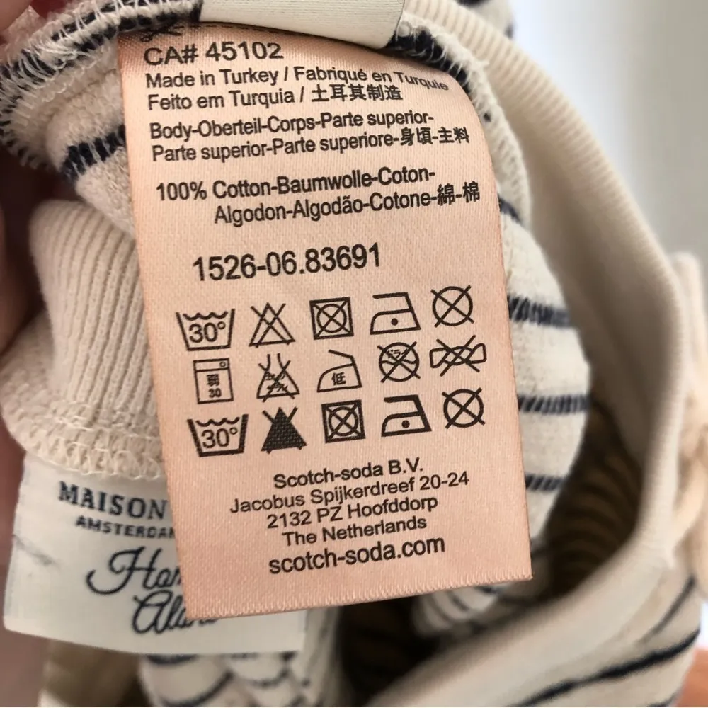 Maison Scotch Home Alone Terry Sweatpants Thin Stripes 2 Medium - Image 4