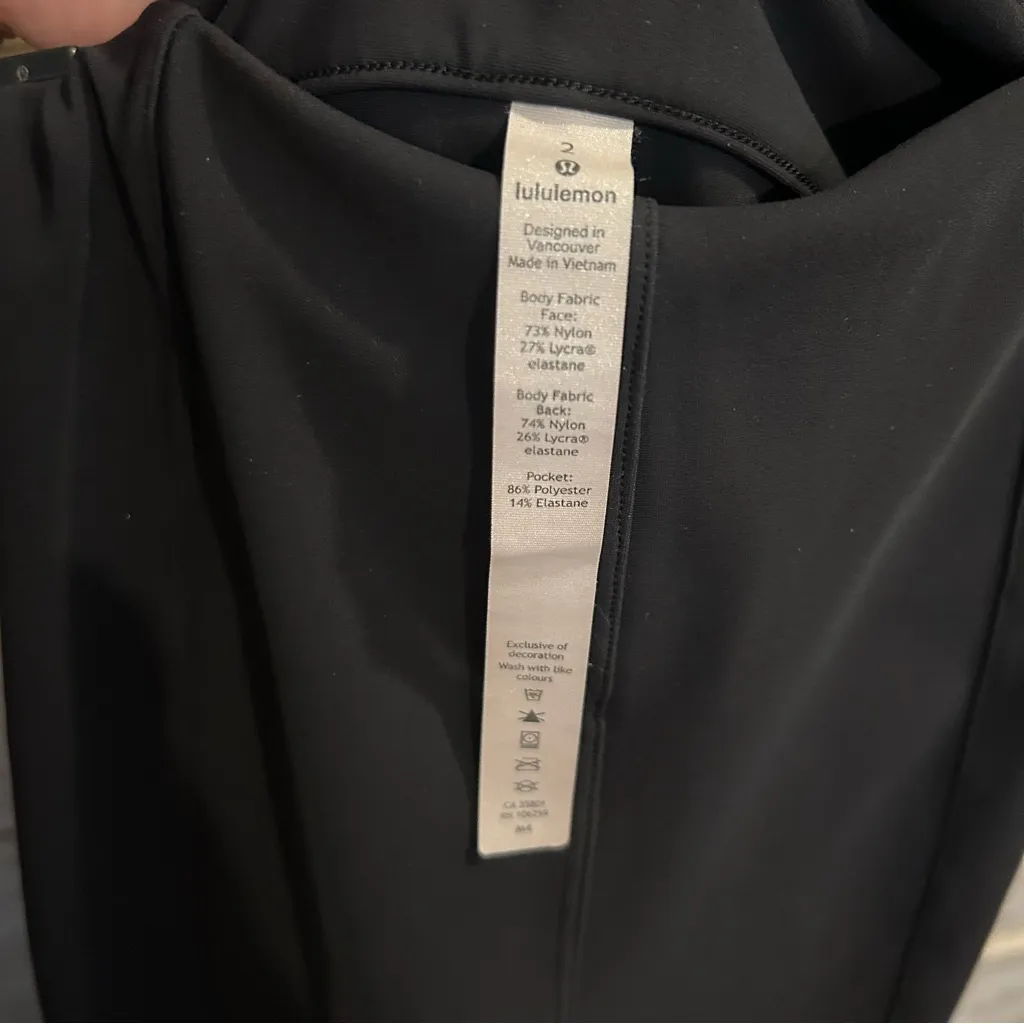 Lululemon Pull On Stretch Black Trousers Size 2 - Image 6