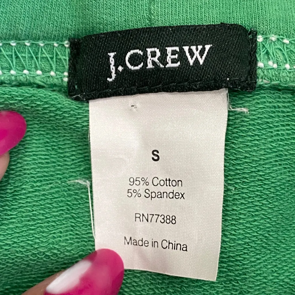 J CREW Green mini skirt with drawstring Size small - Image 4