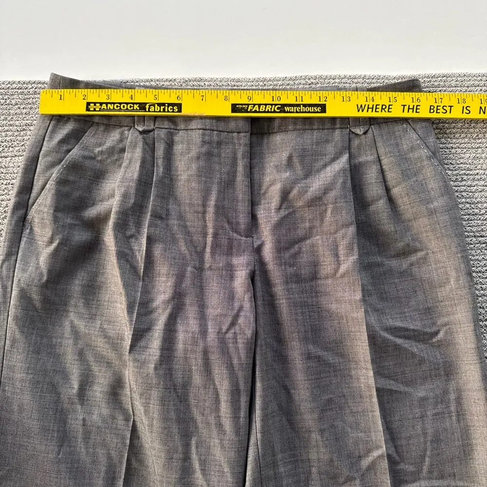 United Colors of Benetton Gray Low Rise Wide Leg Trouser Pants Size 44 US 8 - Image 9