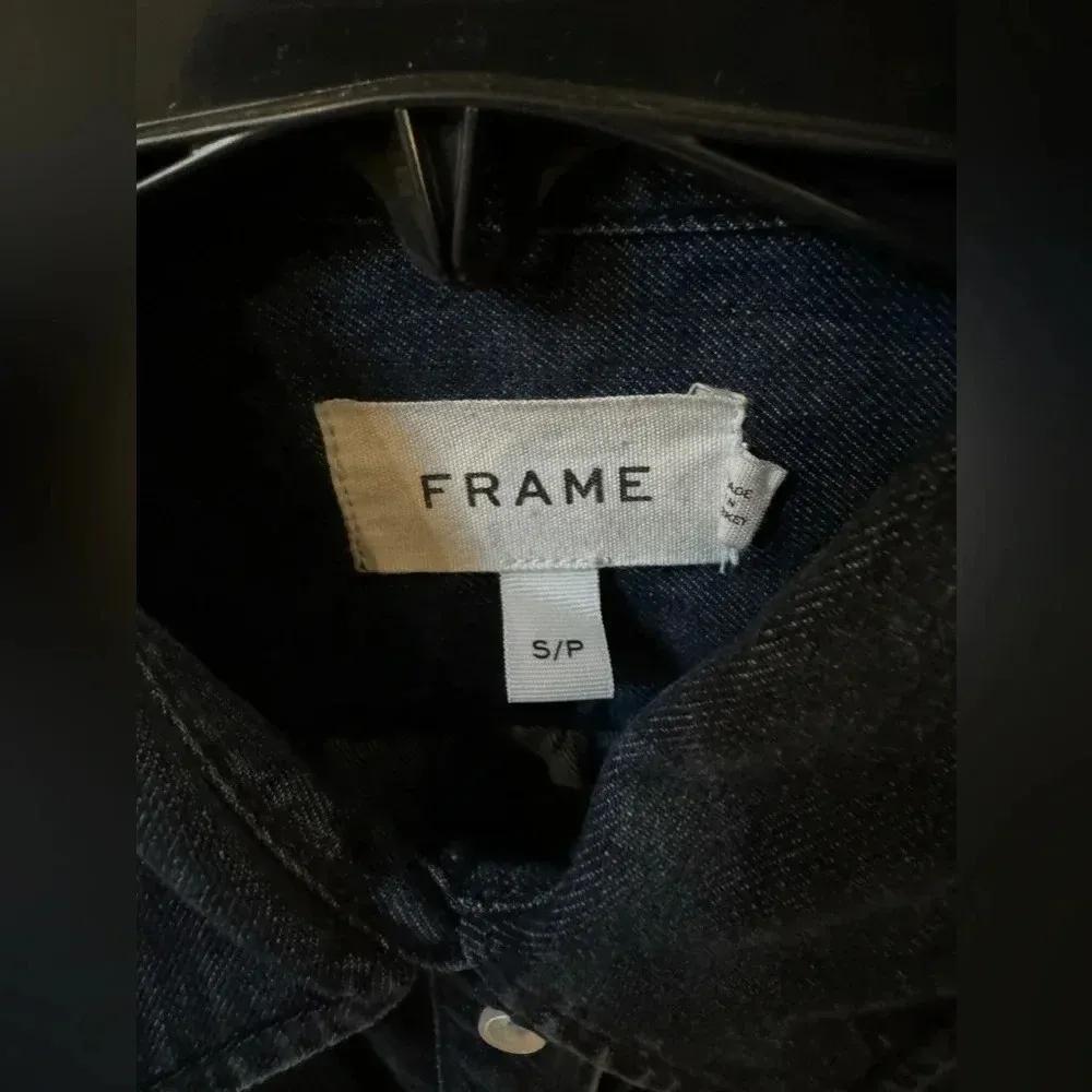 Frame Gillian Puff Sleeve Denim Dress - Image 7