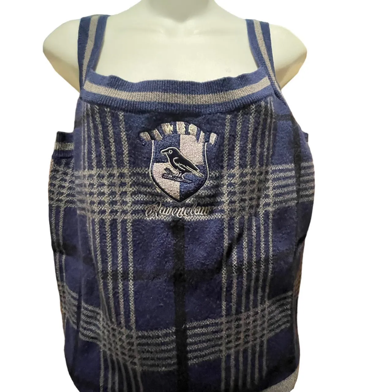 Harry Potter Ravenclaw Plaid Knit Tank Top - Image 4