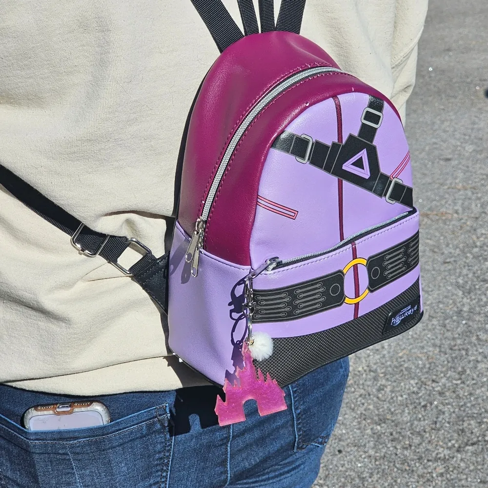 Handmade Theme Park Castle Inspired Bag Charm Pink - Image 2