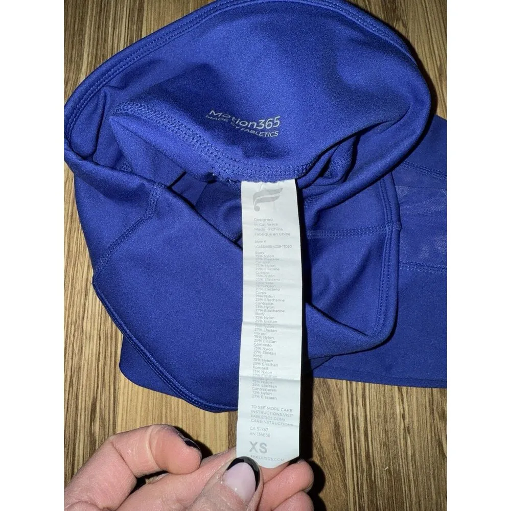 Fabletics Motion 365 Trinity High Waisted‎ Pocket Legging Pant XS Blue Nightfall - Image 3