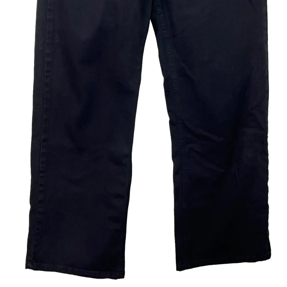 Scanlan Theodore Wide Leg Jeans Dark Wash Black Cropped High Rise Womens Size 30 - Image 3