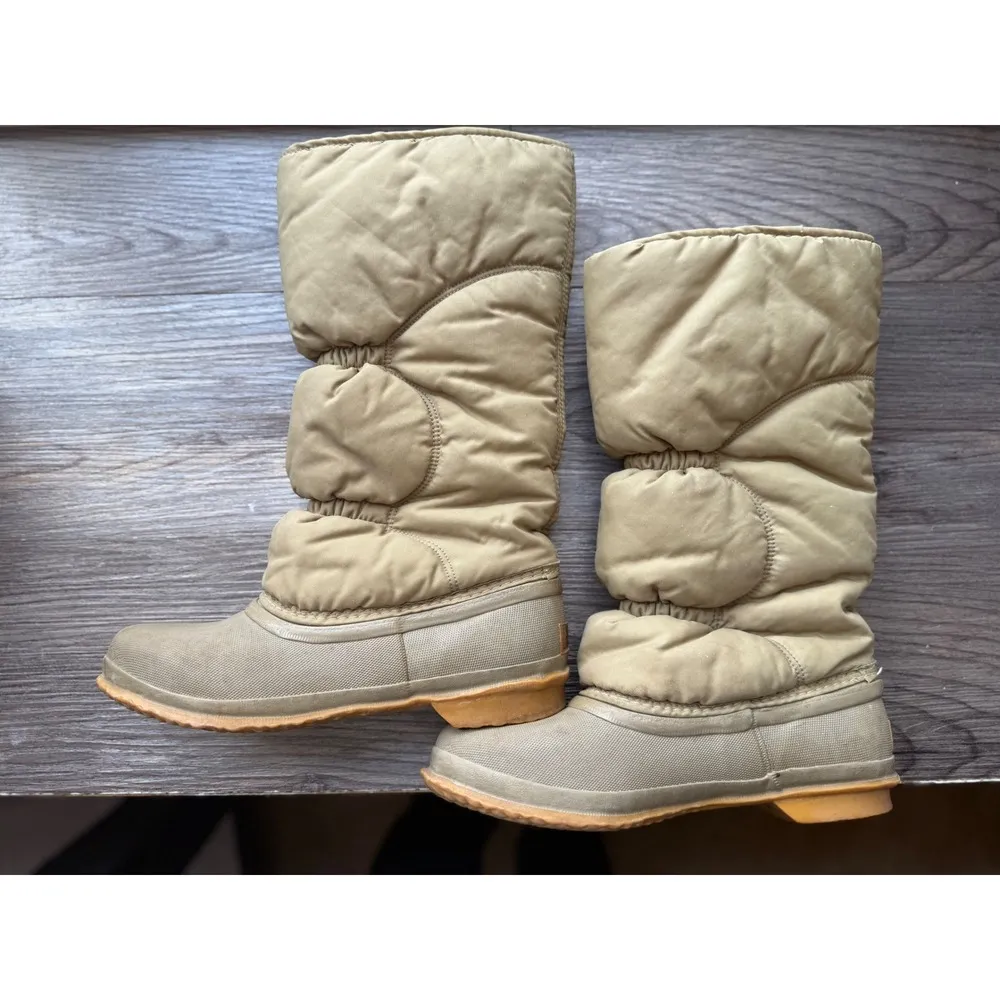 Vintage Sorel Winter Snow Boots Puffer Quilted Insulated Warm Tall Boots Women's - Image 2