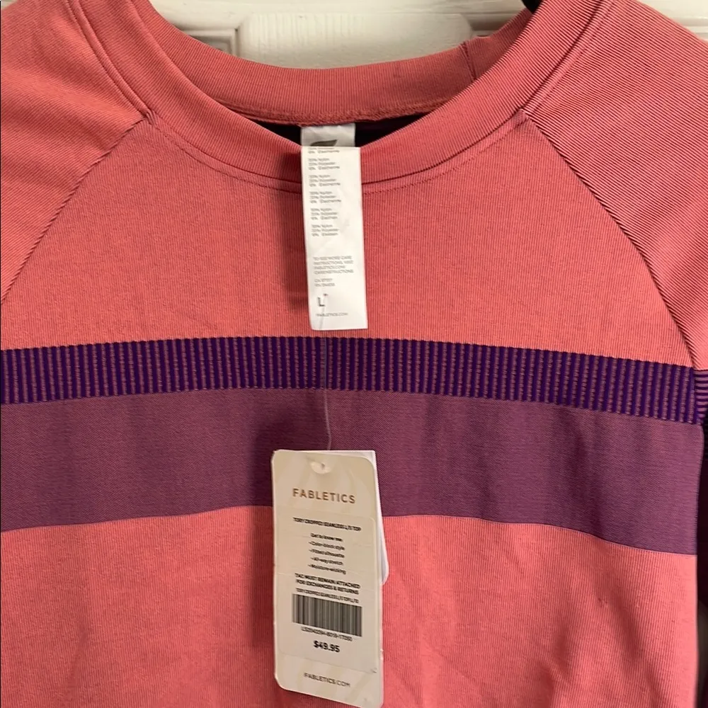 Fabletics Athectic, Preppy Fitted Crop Top - Image 3