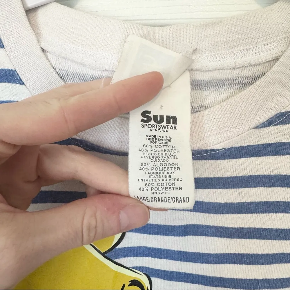 Vintage 90’s Disney POOH Winnie the Pooh Striped Shirt - LARGE - Image 4