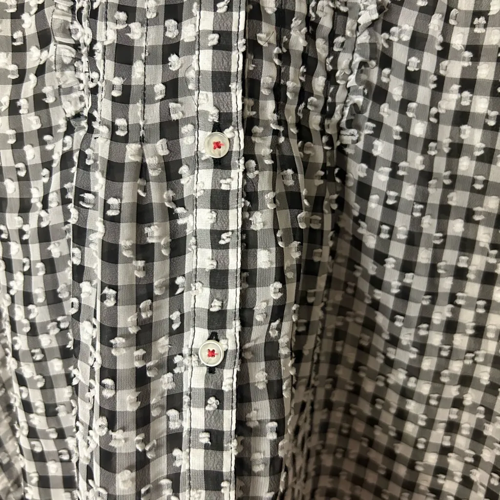 Anthropologie Maeve Black and White Gingham Blouse - Image 7