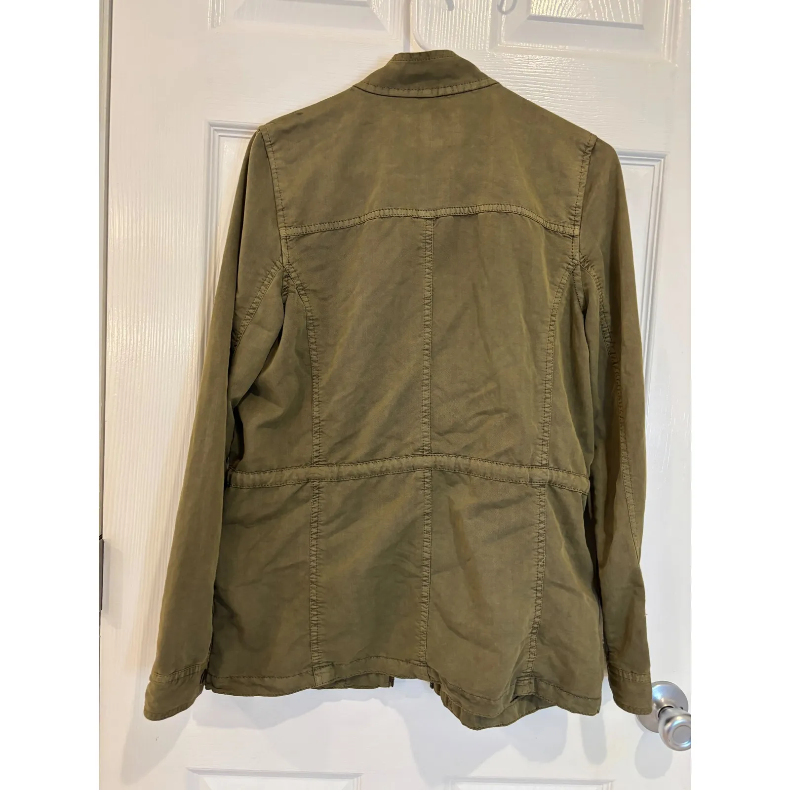 Hinge Olive Green Utility Jacket Lightweight Military Style Size S‎ - Image 5