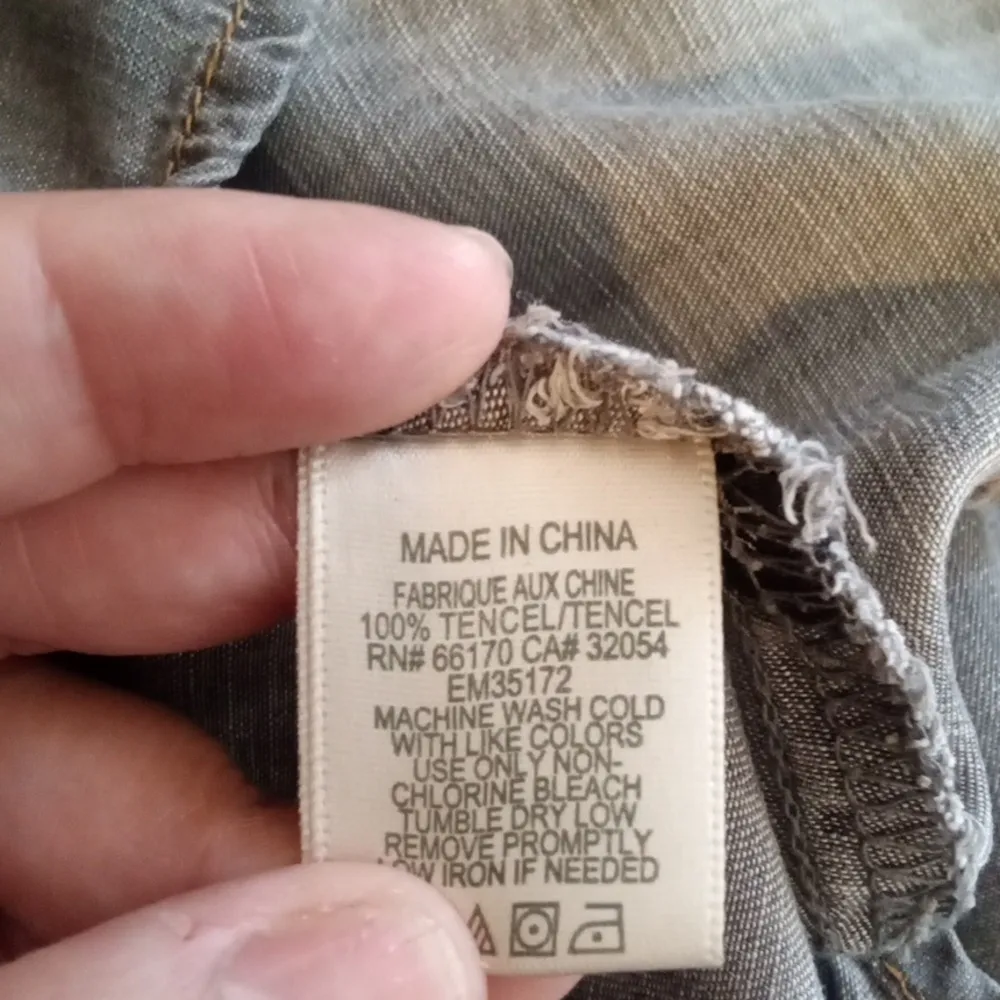 Anthropology Cloth N Stone Womens Gray Button Up Shirt  Tencell Womens Xs - Image 6