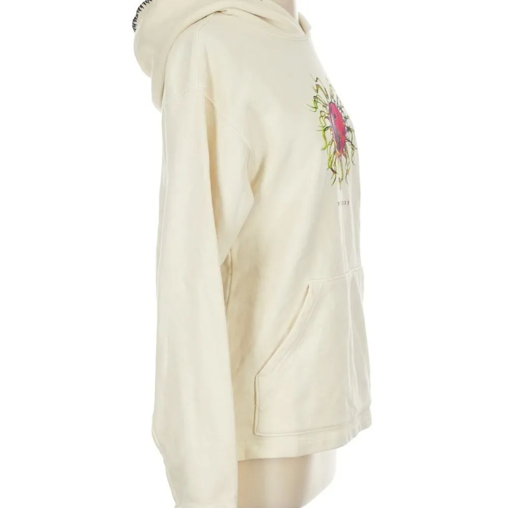 NEW MADHAPPY limited edition ying yang cream hoodie size S - Image 9