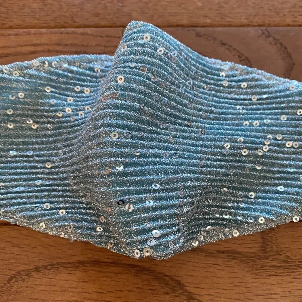 Sequin Mask‎ Adjustable Blue NWT - Image 9