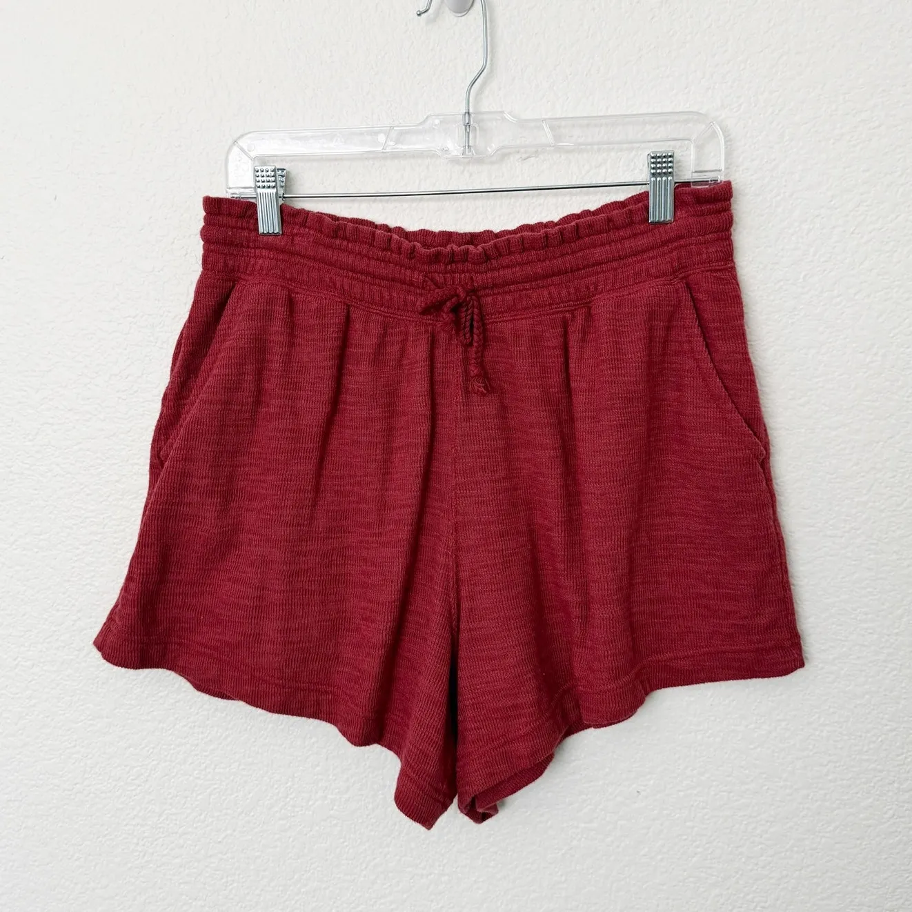 [Aerie] Red Endless Summer Shorts Summer Burgundy Lounge Sweatshorts Sz Medium M - Image 2