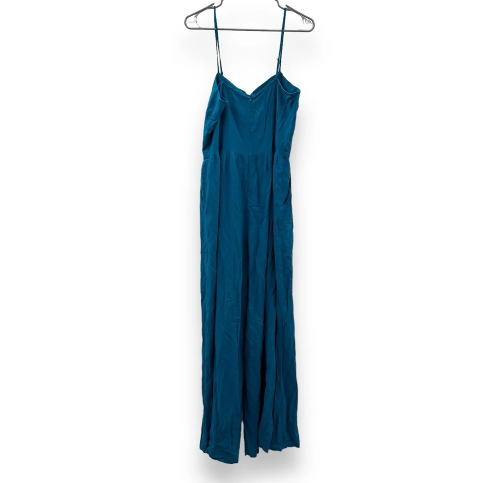 Forever 21 Blue Sleeveless V‎ Neckline Wide Leg Jumpsuit Size L - Image 5