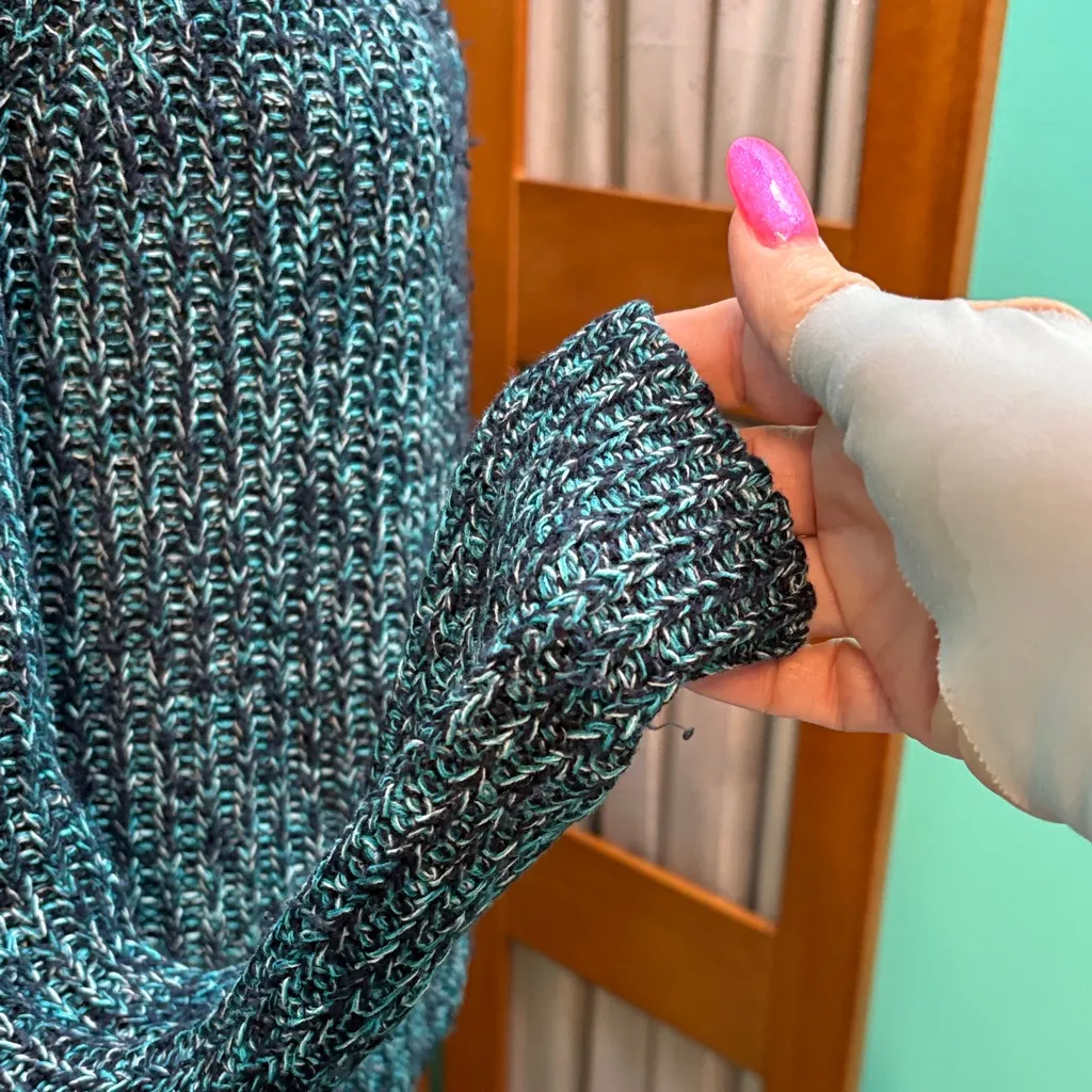 Faded Glory Teal Knit Women's Sweater - Image 5