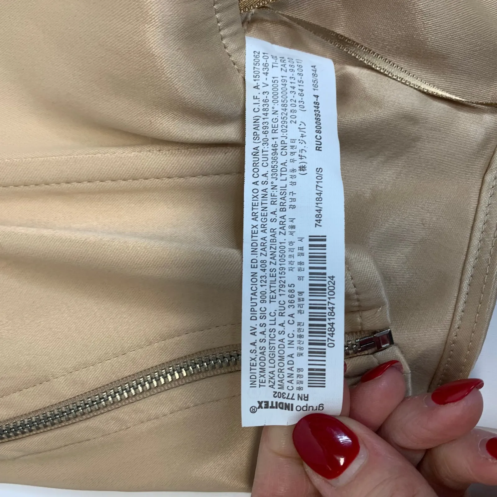 Zara Satin Corset Nude Sz Small High Sides - Image 6