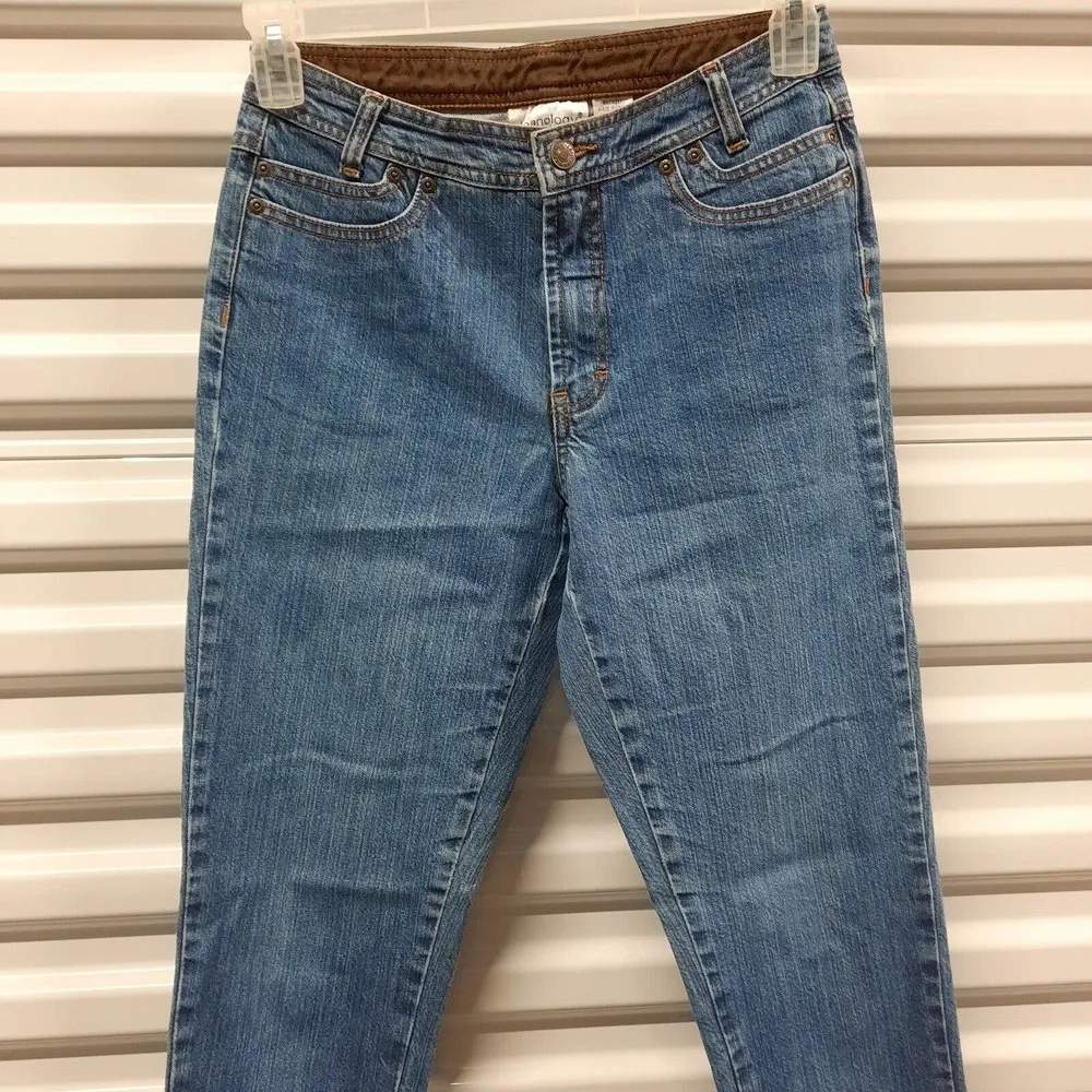 Vintage Jeanology Collection Womens Jeans Size 4 Cropped Mid Rise Denim - Image 4