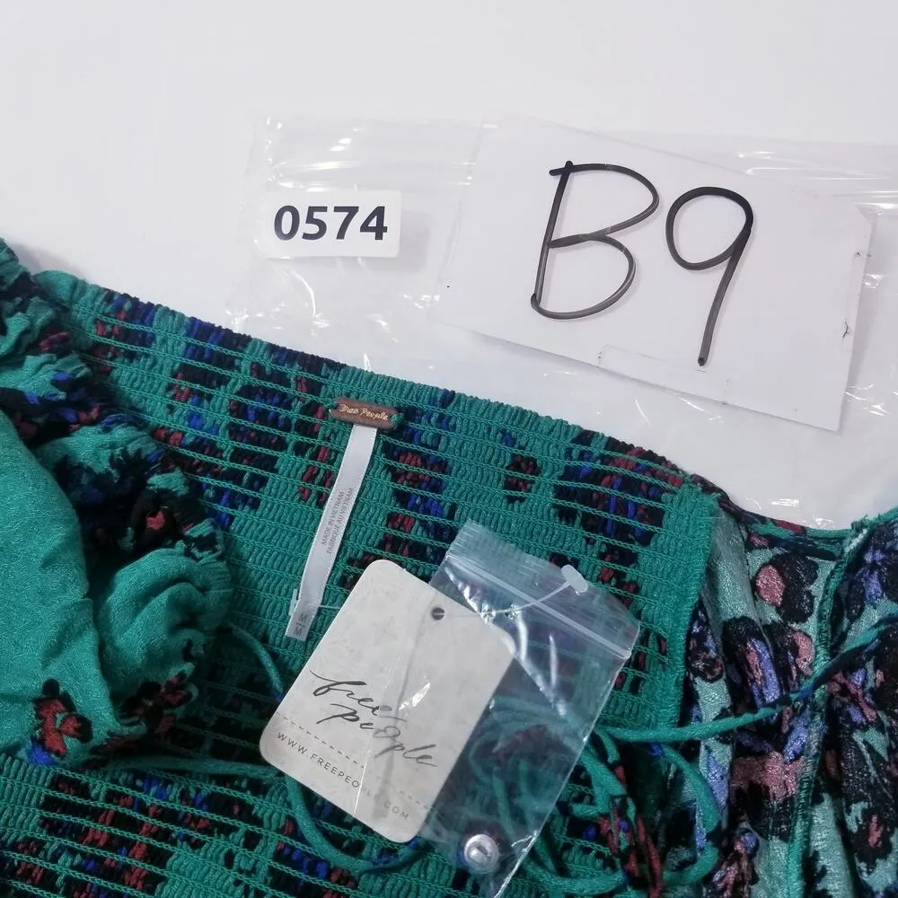 Free People Green Combo Floral Printed Hilary Crop Top Long Sleeves Blouse - Image 13