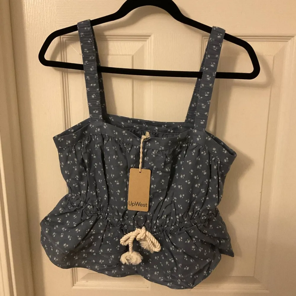 Upwest Cotton Linen Tank size small nwt Blue - Image 2
