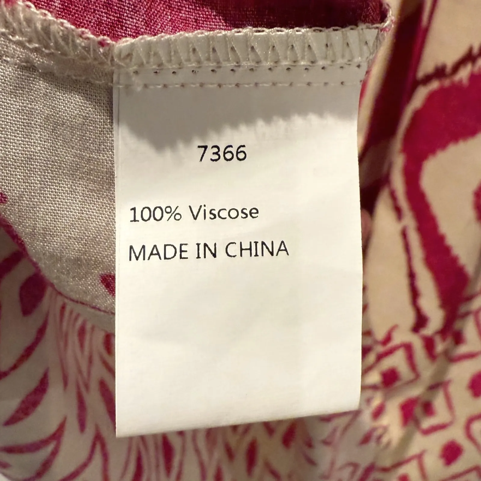 BTFBM Women's Beige Pink Print Long Sleeve V Neck Midi Dress Size Small - Image 5