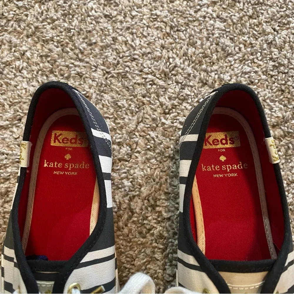 Keds + Kate Spade Striped Sneakers Size 6.5 - Image 5