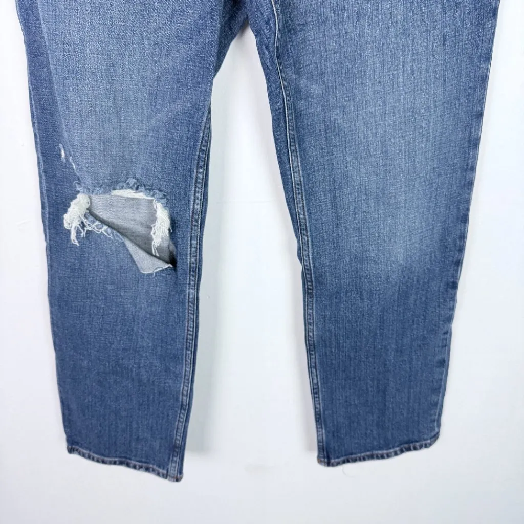 Abercrombie & Fitch Curve Love The Ankle Straight Ultra High Rise Jeans 28 6 EUC - Image 3