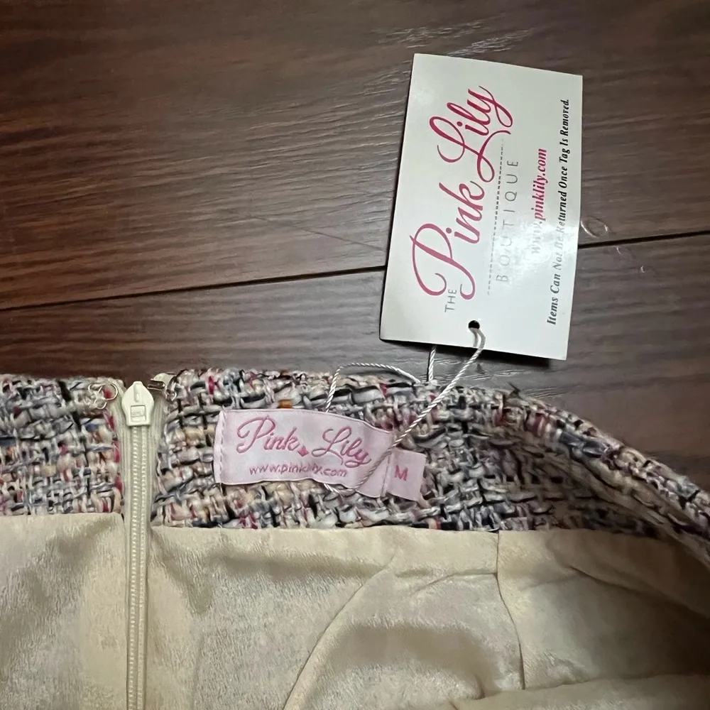 Pink Lily multi color tweed skirt - Image 2