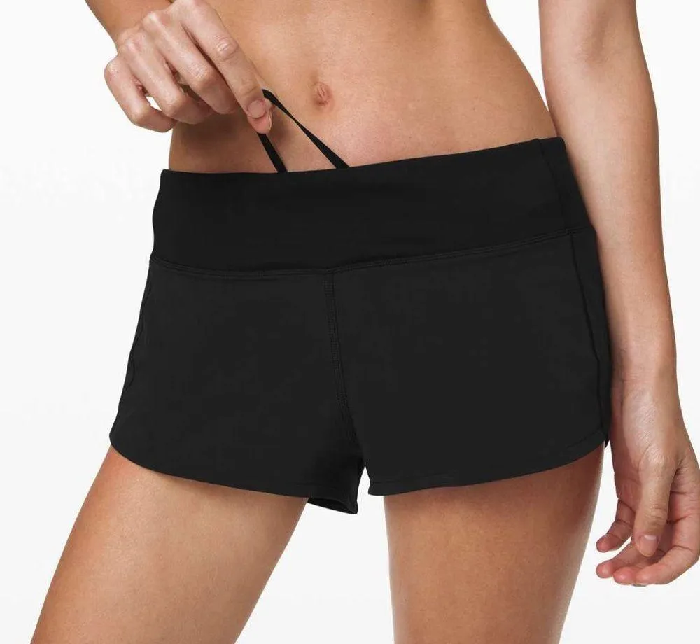 LULULEMON BLACK 2.5” SPEED SHORTS LOW RISE ATHLETIC RUNNING - Image 6