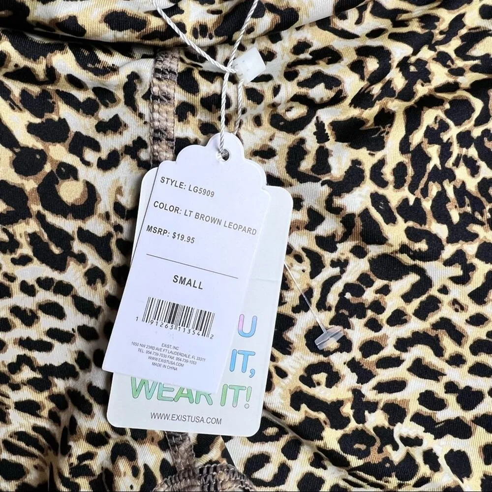 Dreamsicle Light Brown Leopard Bike Shorts Sz S Black - Image 8