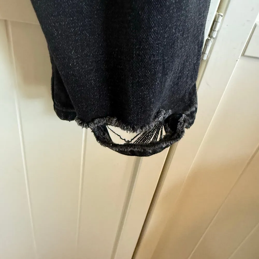 Abercrombie & Fitch Womens Jean 30 10 Short Ankle Straight Ultra High Rise Black - Image 8