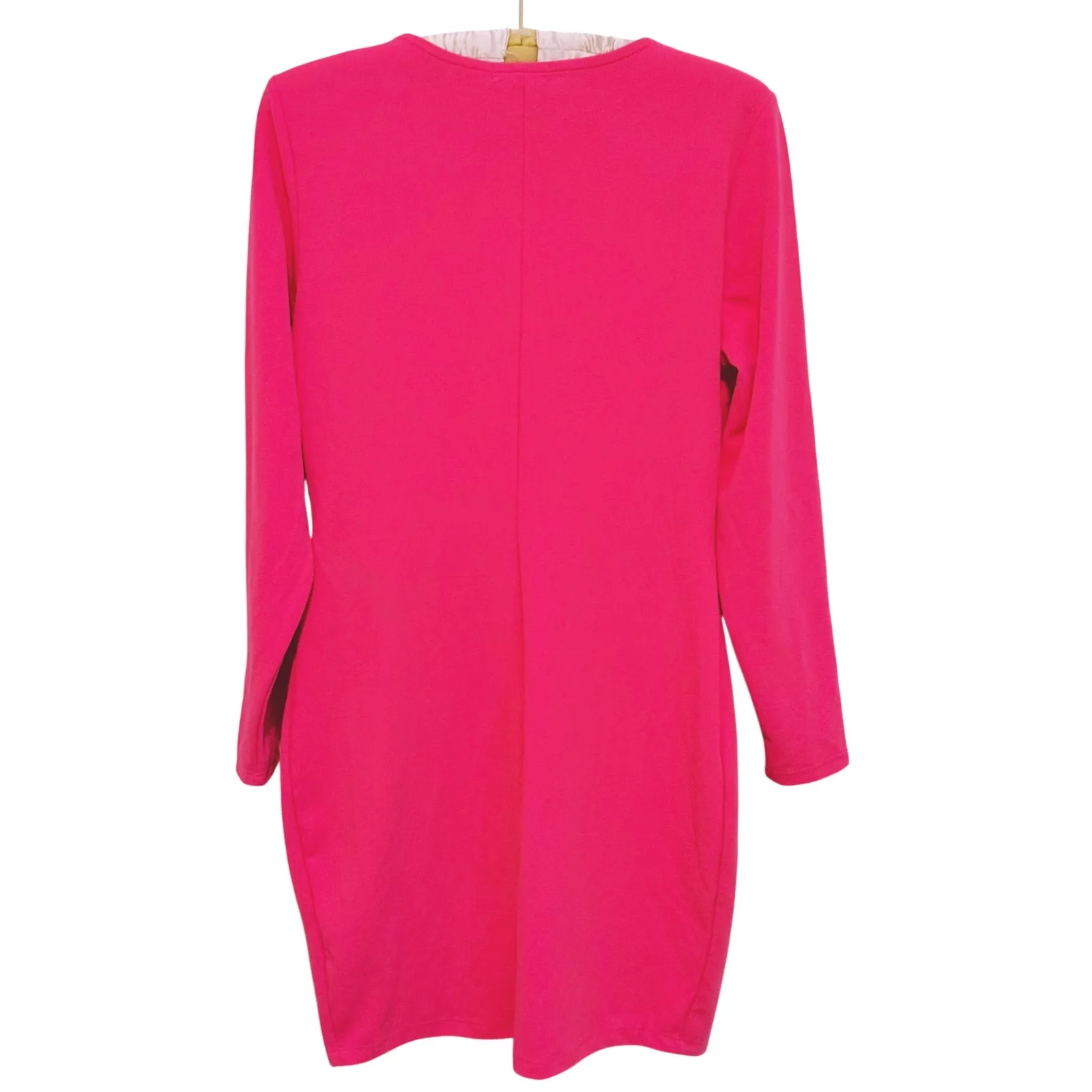 NWT Romantic Date Night Zip Front Mini Dress L Pink Valentines Feminine Party - Image 3