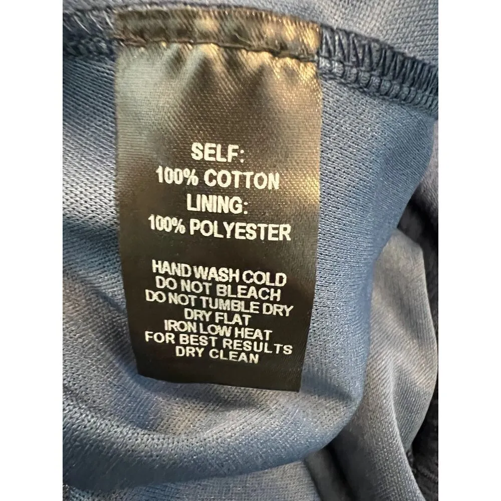 Lulu's No One Quite Like You Blue Embroidered L/S Shift Dress Size S, SEE FLAW - Image 11