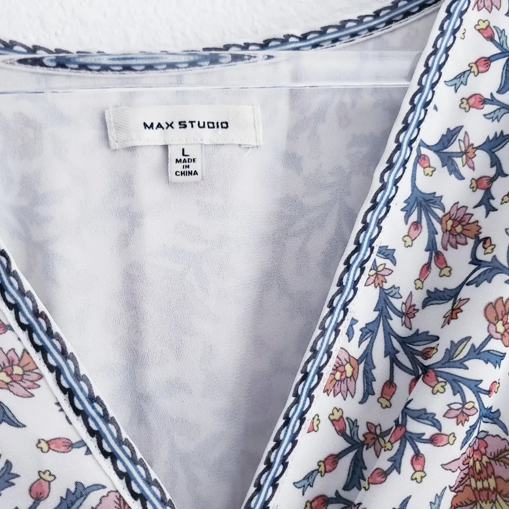 Max Studio Floral Ruffle Lined Mini Dress - Image 9