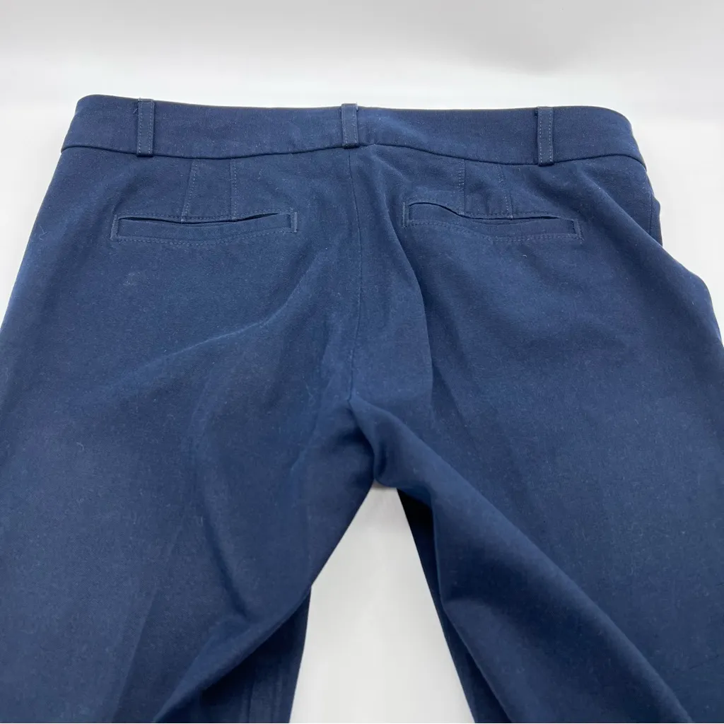 Banana Republic Women's Navy Straight Leg Pants w/Men’s Style Tailored Waistband - Image 5