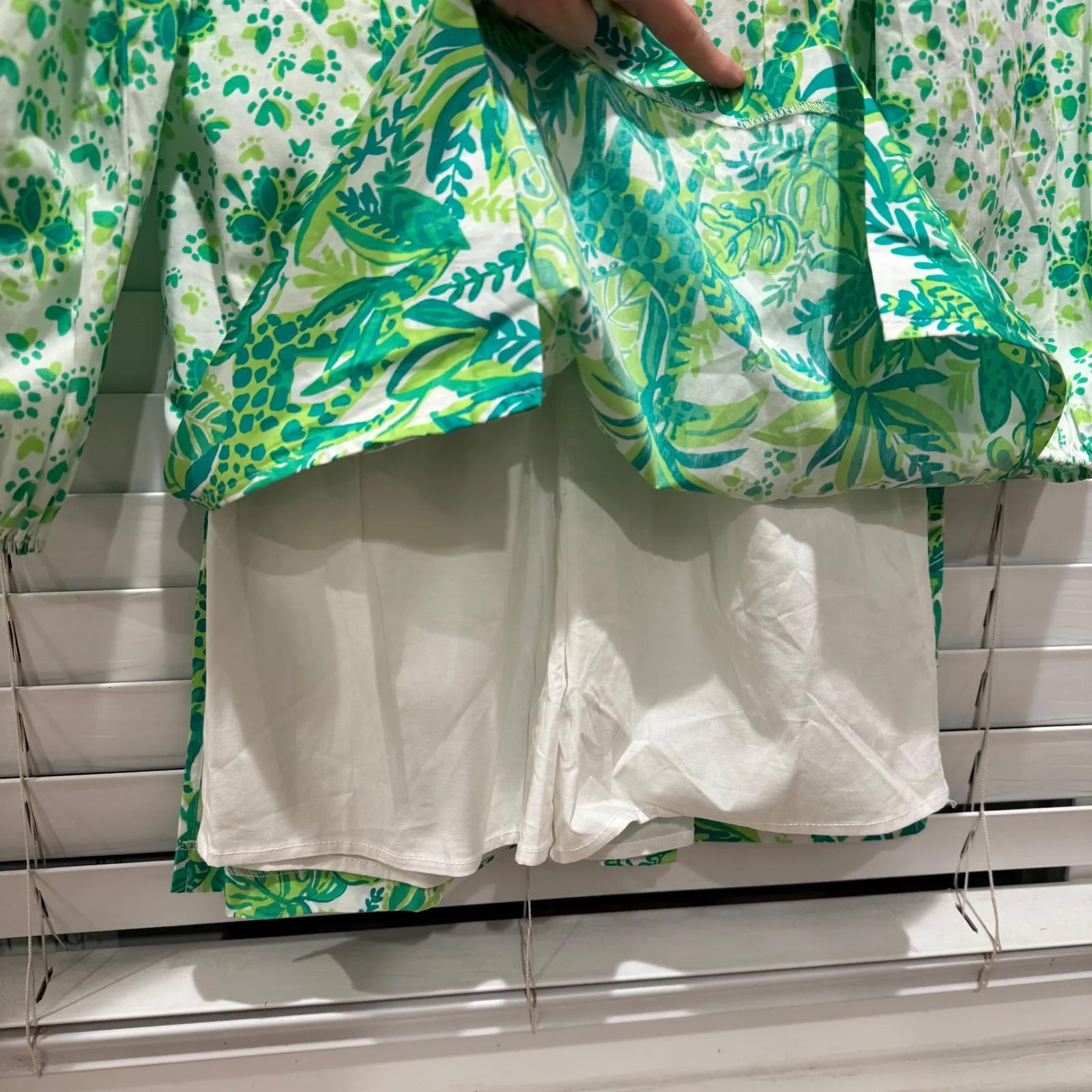 NEW Lilly Pulitzer Esteli Romper Palm Beach Party Animals Green White Size 0 - Image 6