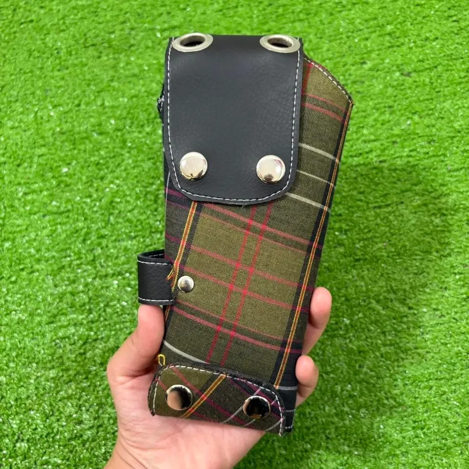 Paul Brown HAWAII Multi Color Plaid Tartan Shear Holster Leather - Image 3