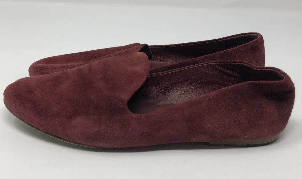 Vince Leather Suede Burgundy Loafers Women's Slip-On Size 8.5 - Image 6