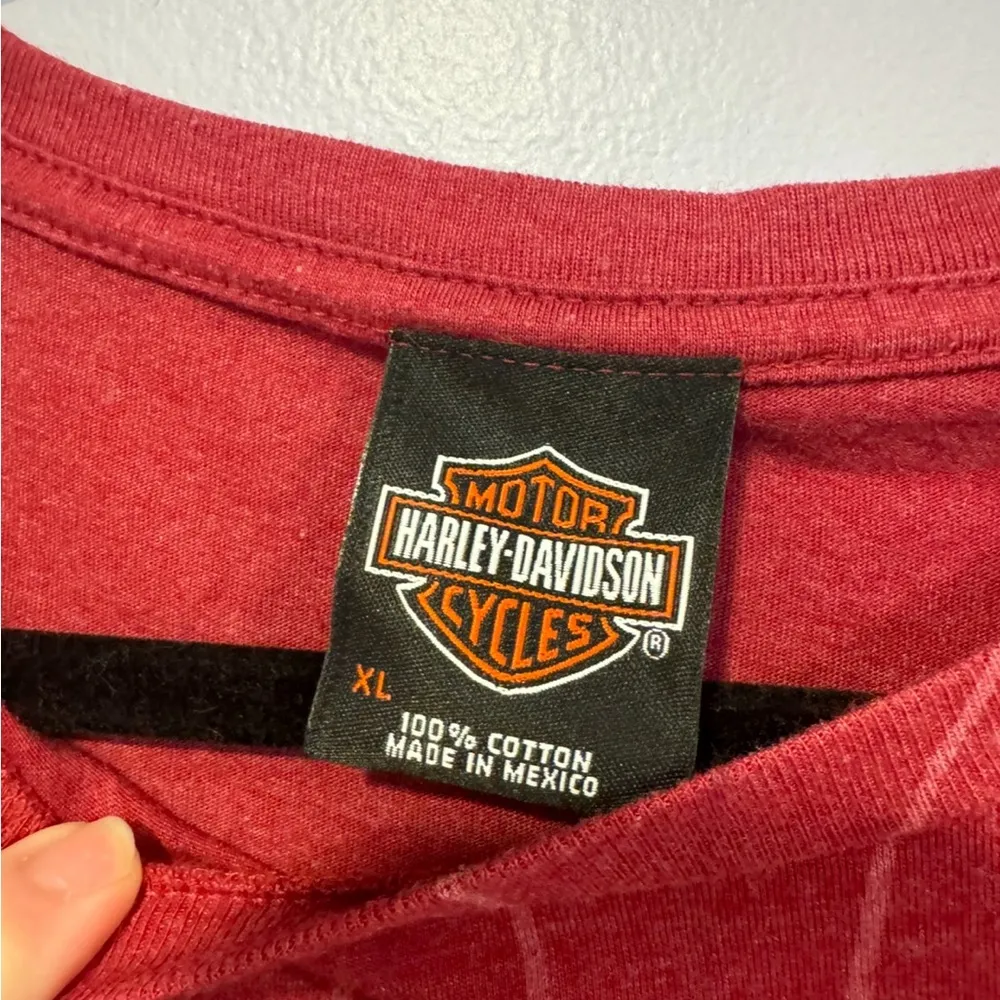 Red Harley Davidson Albuquerque‎ short sleeve Size XL - Image 2
