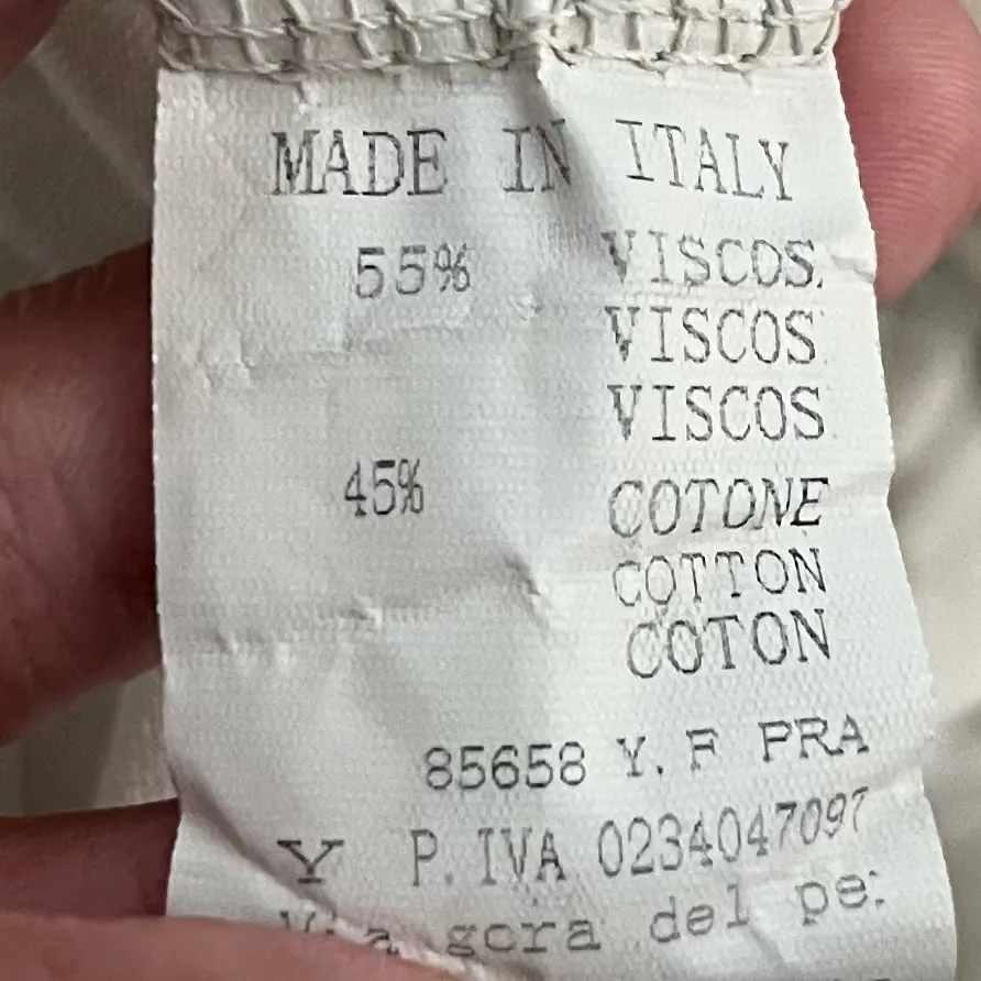 Vintage Italian Cotton Blend Tiered Smock Dress | Best Fits a Size Small - Image 2