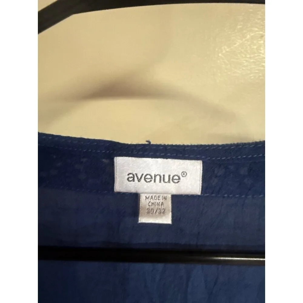 Blue Boho 30/32 Chic Eyelet Lace V - Image 2