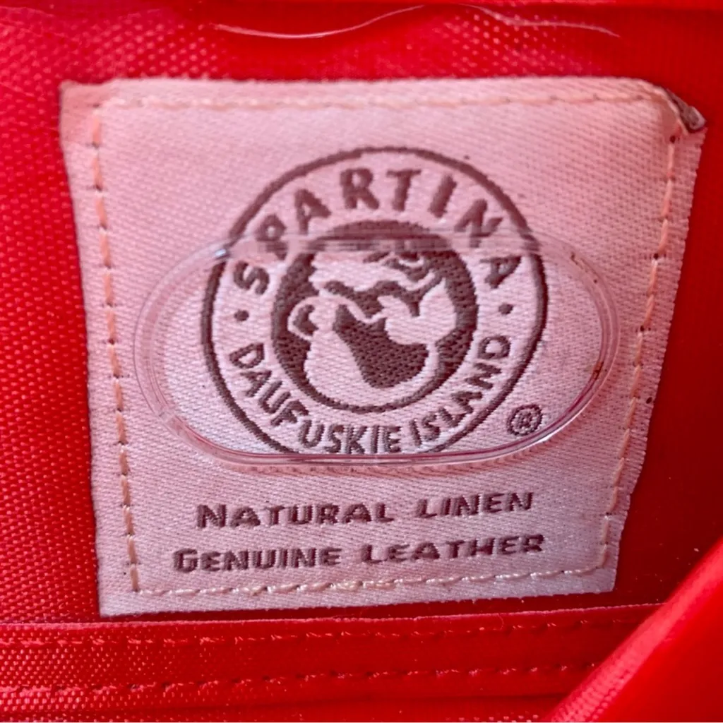 NWT Spartina 449 Stoddard Multi Phone Crossbody Bag Leather and Linen - Image 12