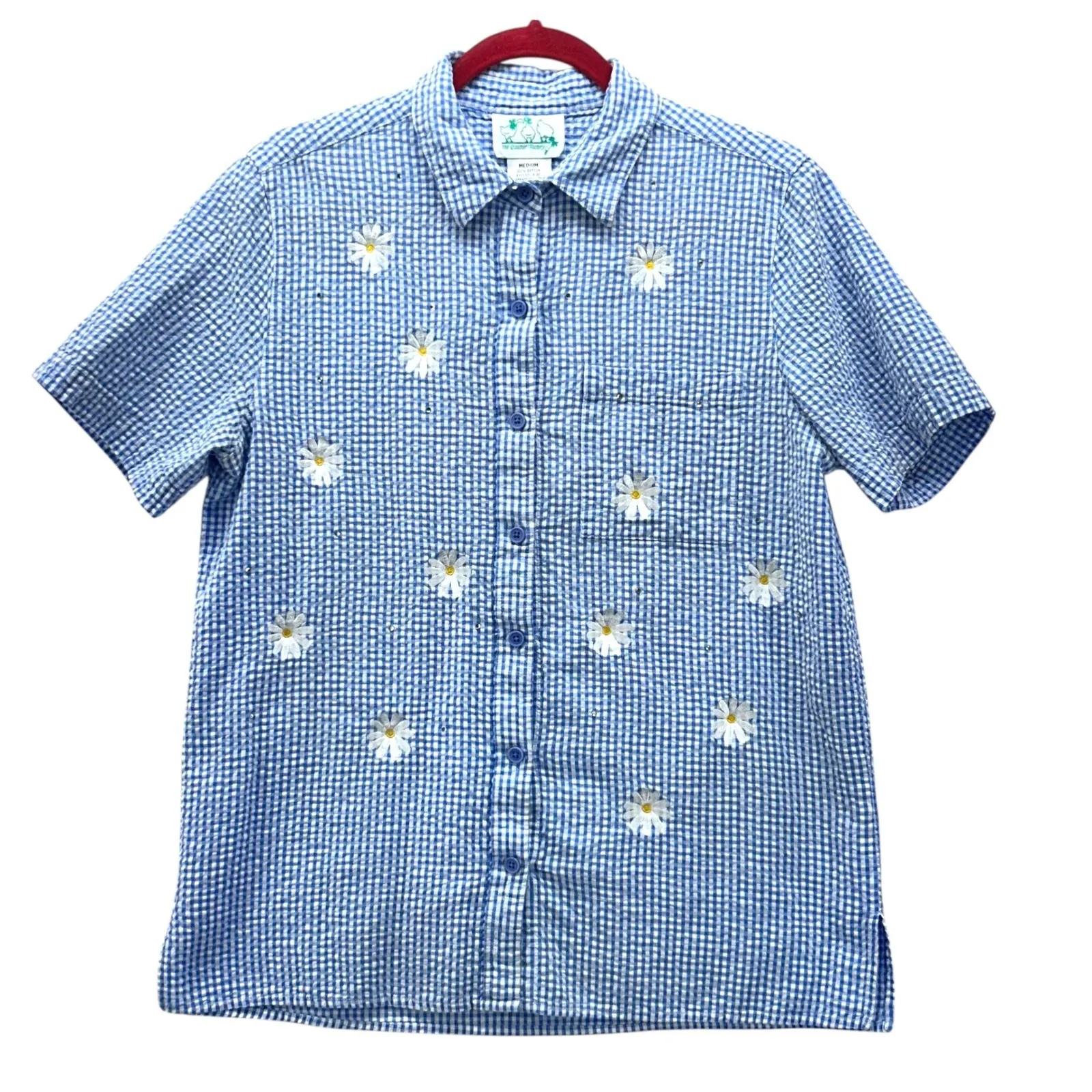 Quacker Factory Vintage‎ Capri Pants Set Blue Medium - Image 2