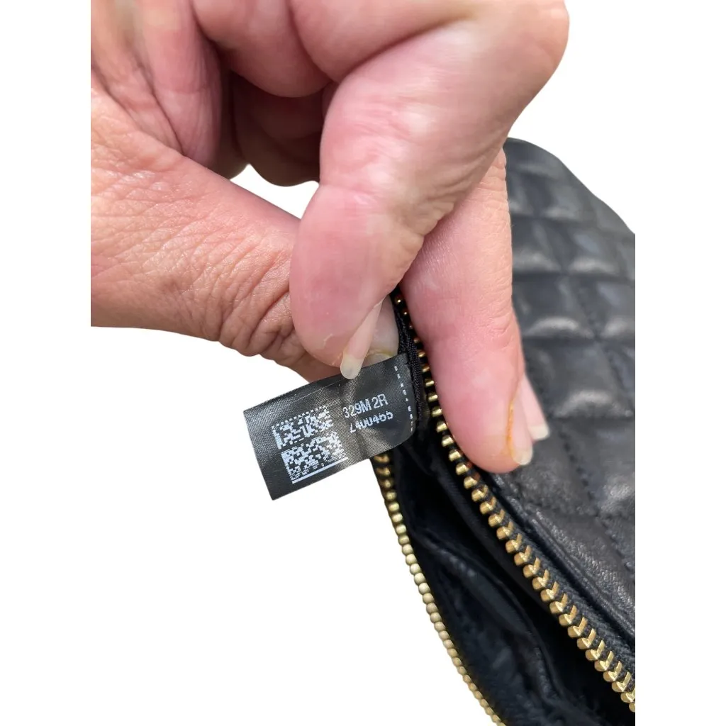 Michael Kors womans Black Quilted Leather Wristlet Clutch Hand Bag SKU 9225 - Image 12