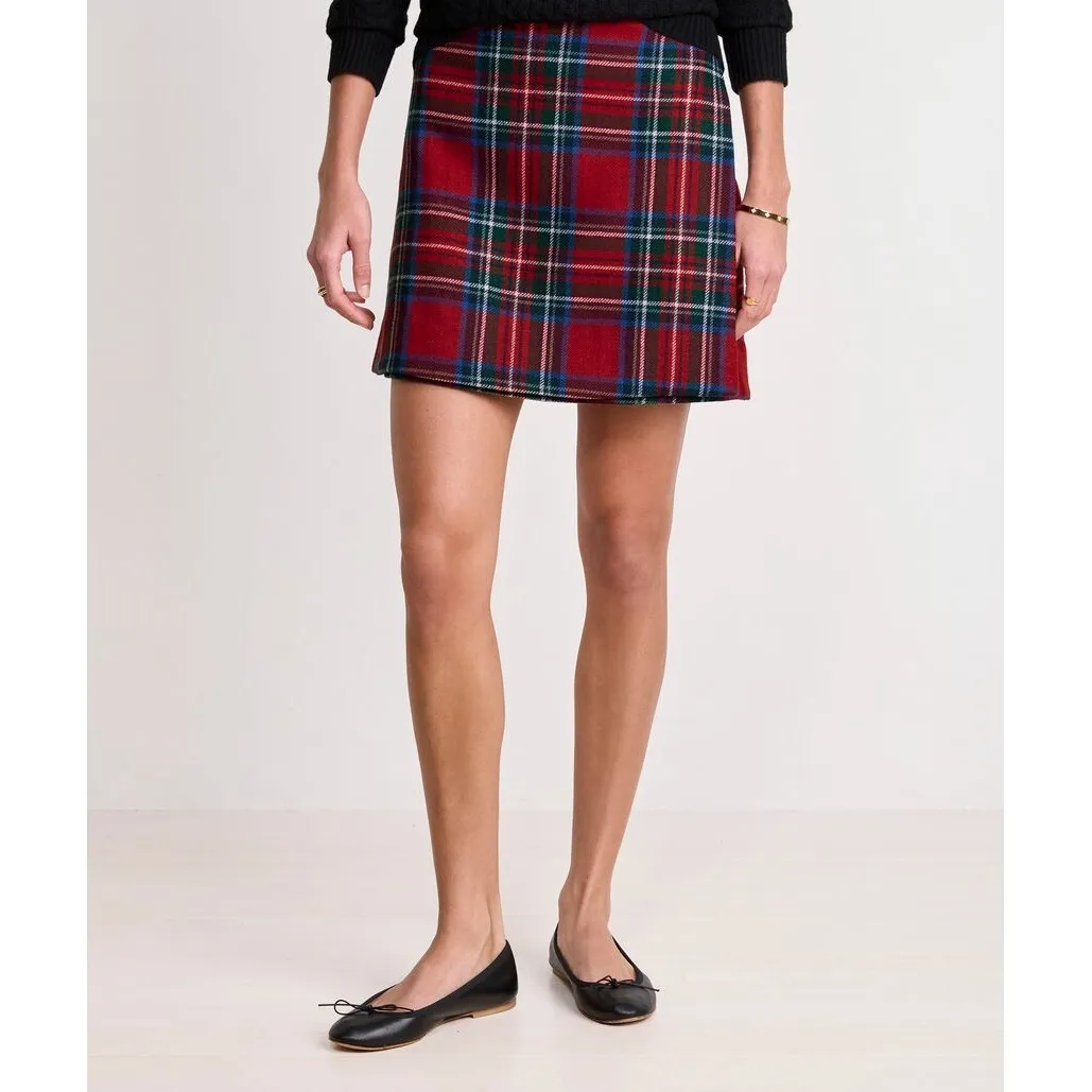 Vineyard Vines NWT Meg Wrap Mini Skirt in Y Tartan Grand Red Size XS - Image 2