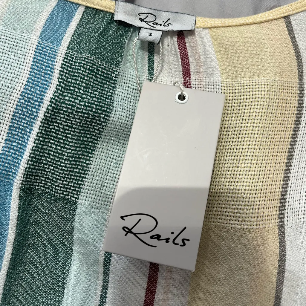 Rails NWT  Becca Cusco Stripped Long Sleeve Dress Size Small - Image 6