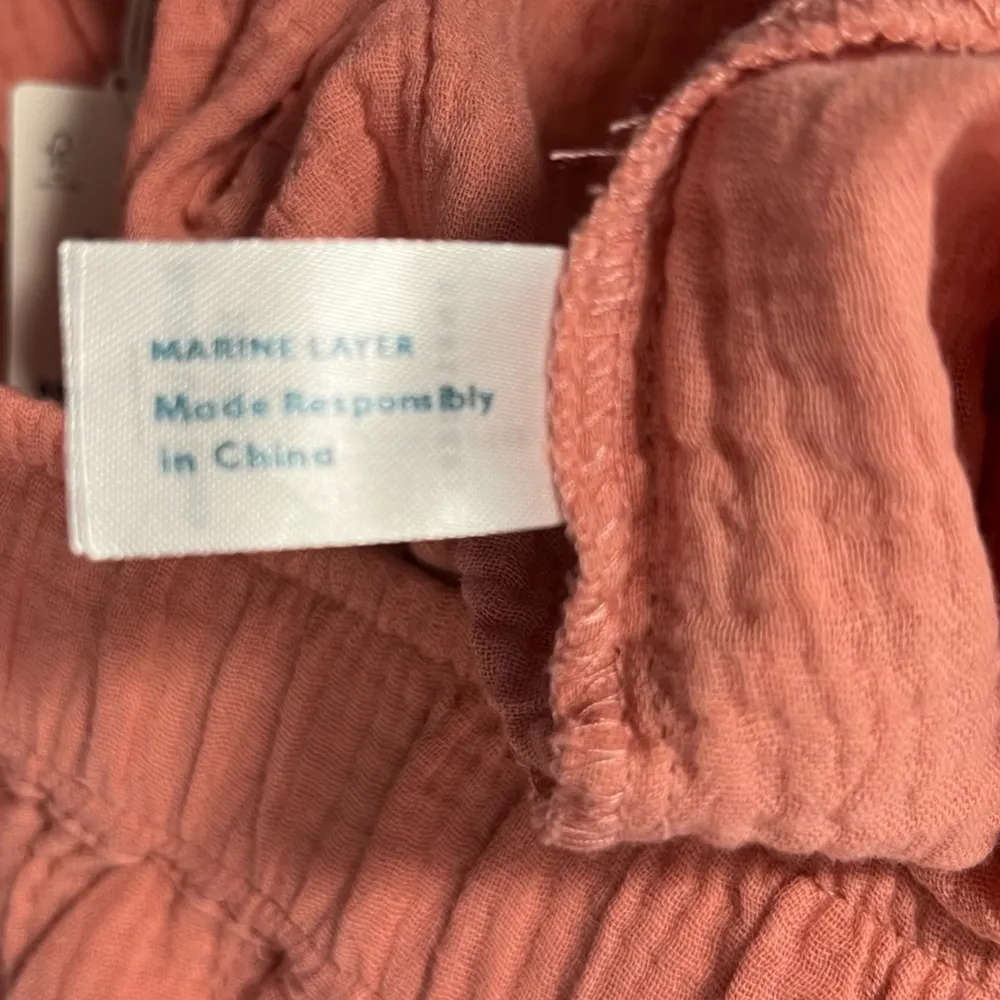 Marine Layer Pants Paula Easy Tapered Gauzy Cotton Pant in Rosette Pink Sz M NWT - Image 16