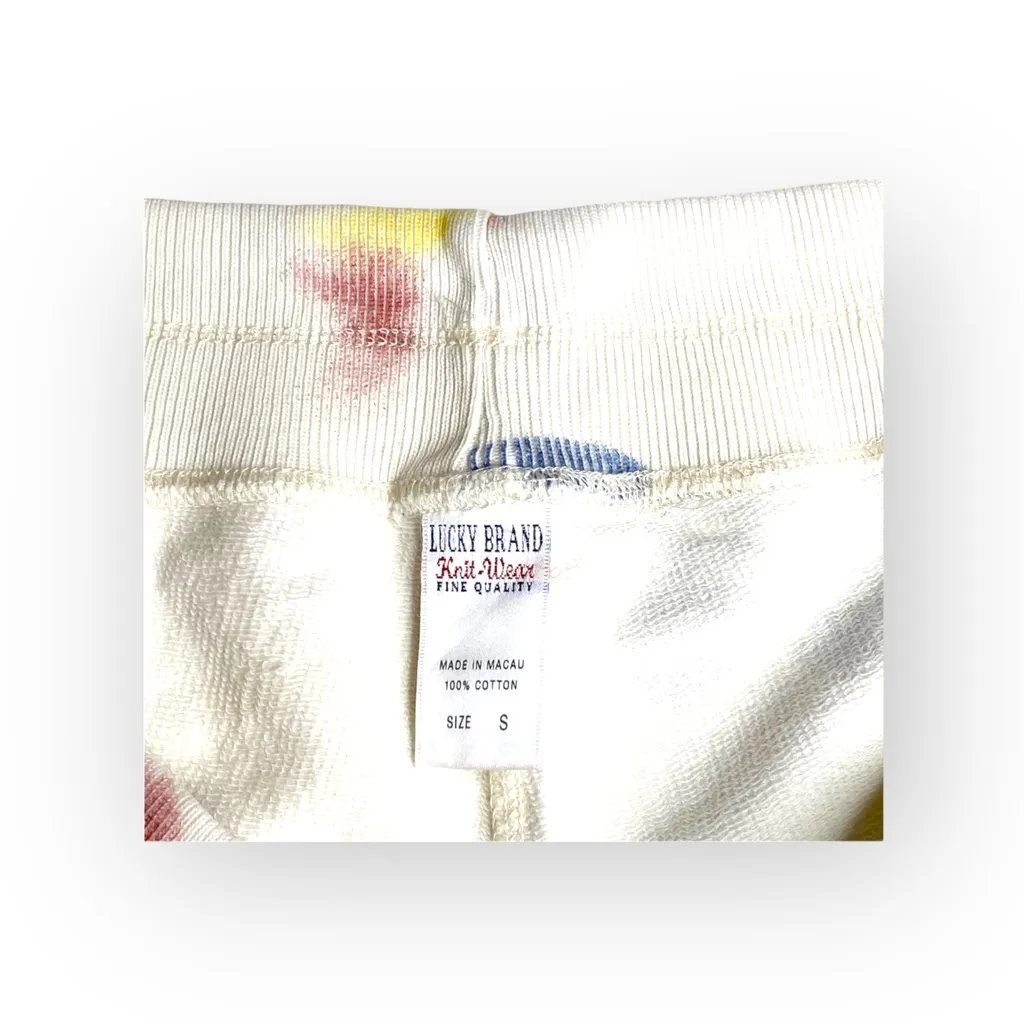 VHTF: new Lucky Brand ☮︎︎ Watercolor Peace Love Hippie Sweatpants Shorts ☮︎︎ S - Image 8