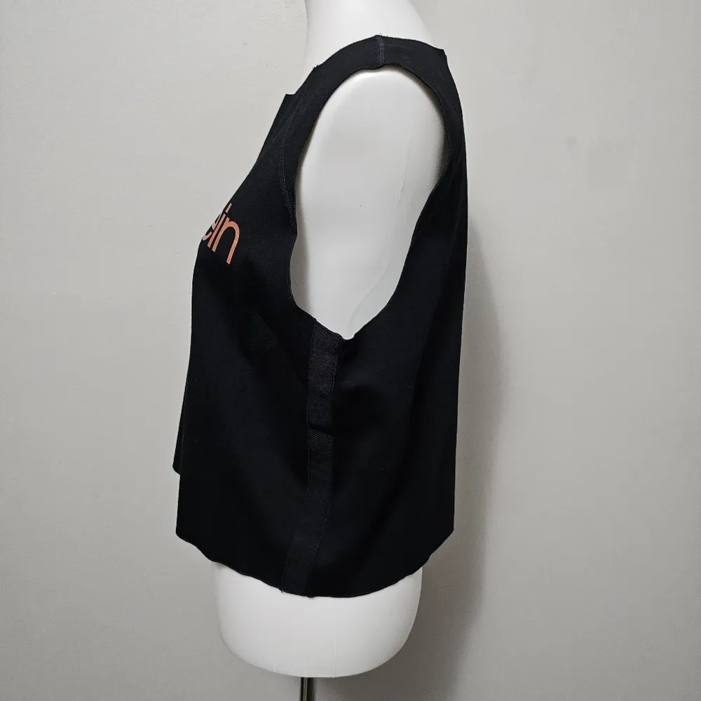 Calvin Klein Performance Black Cropped Active Wear Tank Top Size Medium - Image 4